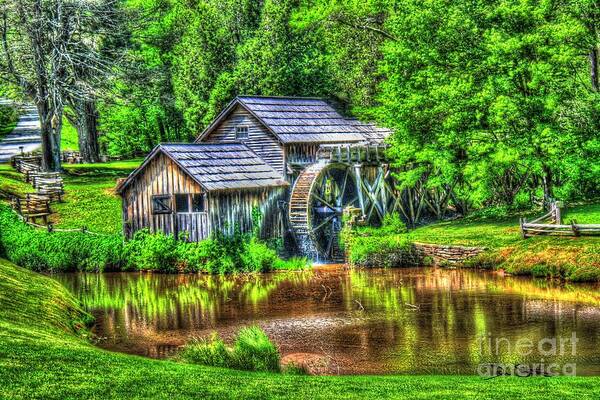 Historic Art Print featuring the photograph Spring at the Mill by Dan Stone
