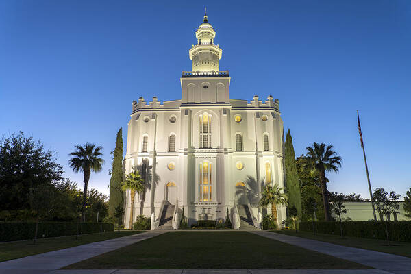 Utah Art Print featuring the photograph St. George Temple by Dustin LeFevre