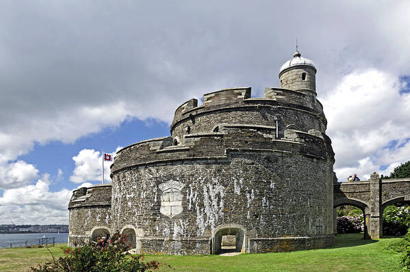 Britain Art Print featuring the photograph St Mawes Castle - East Side Bastion by Rod Johnson