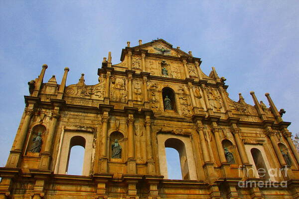 Saint Art Print featuring the photograph St. Paul Church in Macao by Amanda Mohler