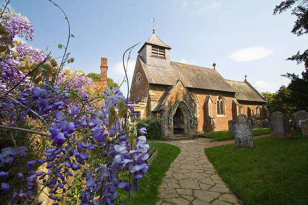 Shirley Mitchell Art Print featuring the photograph St Peters Church Hambledon by Shirley Mitchell