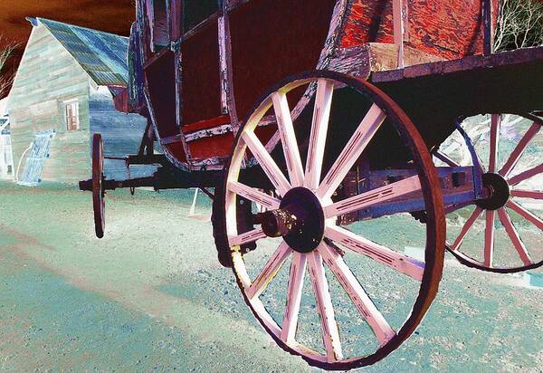 American West Art Print featuring the digital art Stage Coach 1 by Kae Cheatham