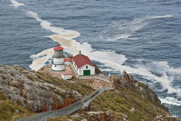 Architecture Art Print featuring the photograph Stairway Leading to Point Reyes Lighthouse by Jeff Goulden