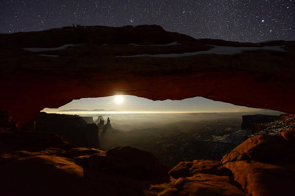 Mesa Arch Art Print featuring the photograph Starry Mesa Arch by Dustin LeFevre