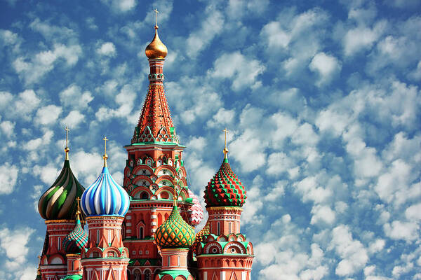 Built Structure Art Print featuring the photograph St.basil Cathedral, Moscow, Russia by Tunart