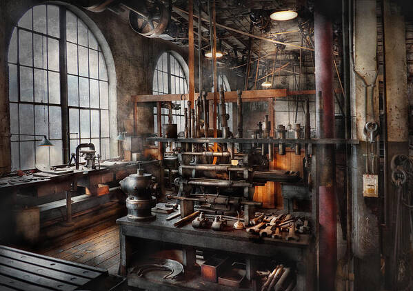 Steampunk Art Print featuring the photograph Steampunk - Room - Steampunk Studio by Mike Savad