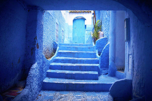 Steps Art Print featuring the photograph Steps And Courtyard Of Blue Historical by Larry Williams & Associates