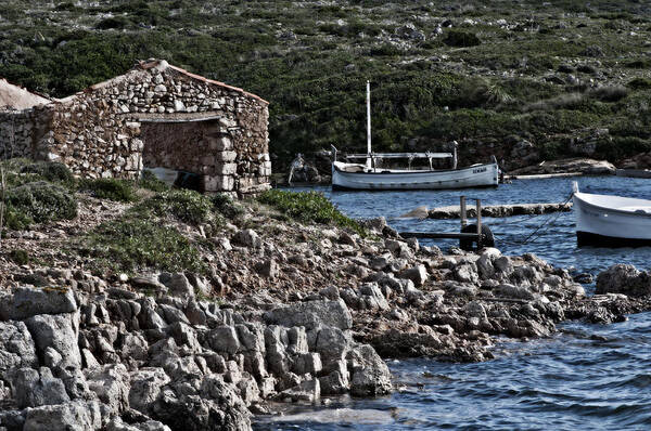 Beauty Art Print featuring the photograph Roman port of Sa Nitja in Minorca - Stone and sea by Pedro Cardona Llambias