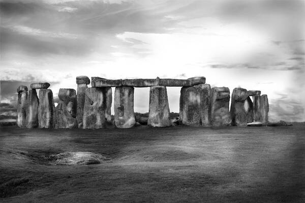 England Art Print featuring the photograph Stonehenge in the Rain by Denise Dube