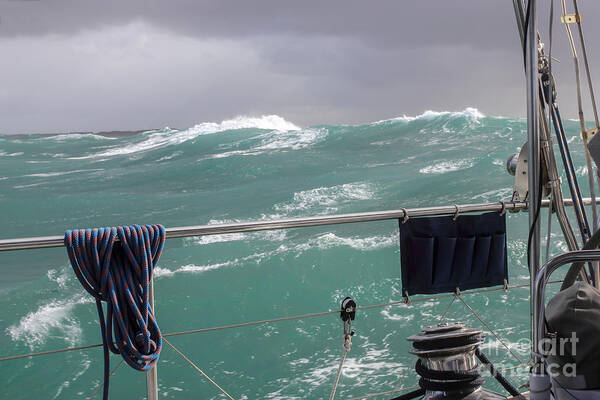 Sea Art Print featuring the photograph Storm on Tasman Sea by Jola Martysz