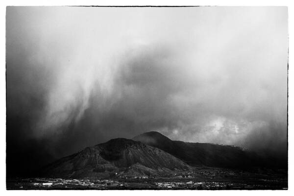 Film Noir Art Print featuring the photograph Storm Over Mt Paul by Theresa Tahara