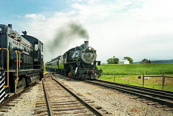 D2-rr-0845 Art Print featuring the photograph Strasburg Express by Paul W Faust - Impressions of Light