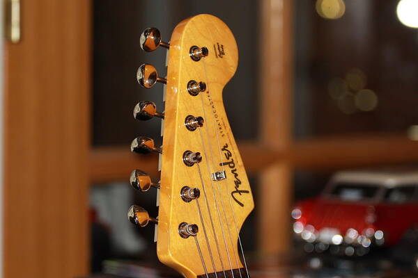 Fender Art Print featuring the photograph Stratocaster Headstock by Chris Thomas