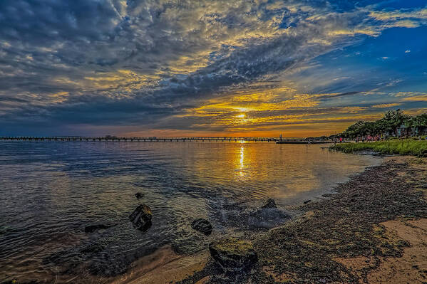 Beach Art Print featuring the photograph Streak of Gold by Brian Wright