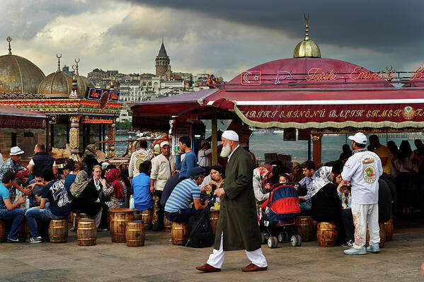 Istanbul Art Print featuring the photograph Street Food On The Golden Horn, Istanbul by Andrea Pistolesi