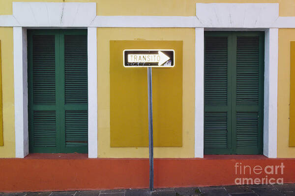 Puerto Rico Art Print featuring the photograph Street Sign in Old San Juan by George Oze