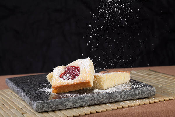 Background Art Print featuring the photograph Studio shot of home made pastry by Kyle Lee