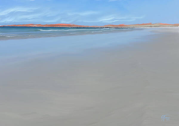 Beach Art Print featuring the digital art Sublime Beach by Vincent Franco