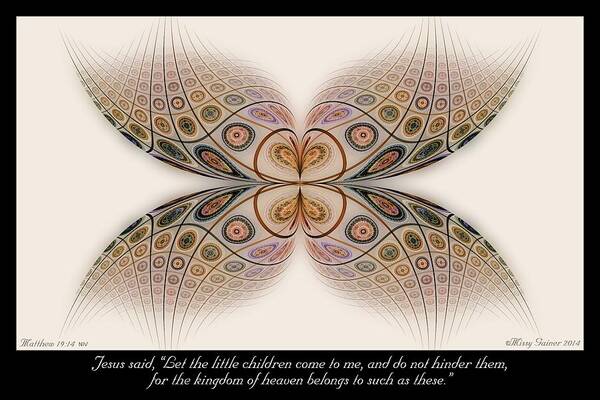Fractal Art Print featuring the digital art Such As These by Missy Gainer