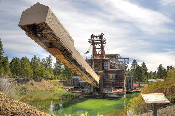 Gold Dredge Art Print featuring the photograph Sumpter Gold Dredge - Back view by Geraldine Alexander