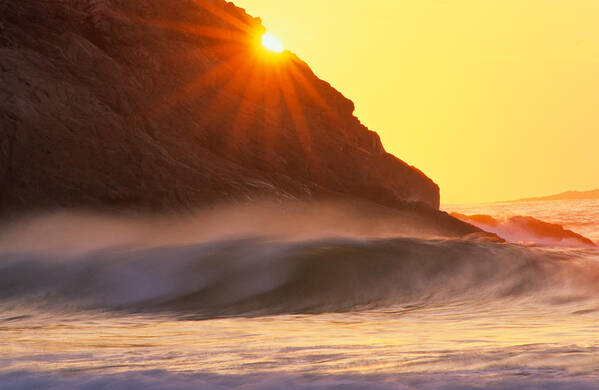 Sun Star Art Print featuring the photograph Sun Star Singing Beach by Michael Hubley