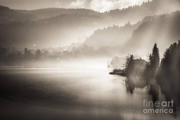 Sunrise By The Lake Art Print featuring the photograph Sunrise by the Lake by Maciej Markiewicz