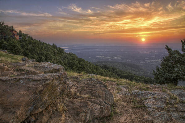 Mt. Nebo Art Print featuring the photograph Sunrise Point from Mt. Nebo - Arkansas by Jason Politte