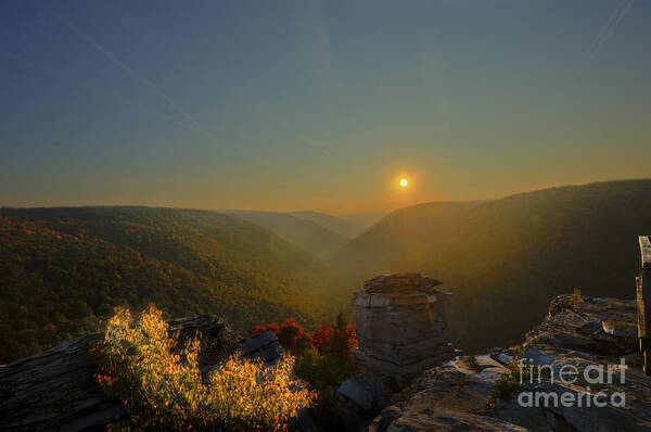 Sunset Art Print featuring the photograph Sunset at Lindy Point near Blackwater Falls by Dan Friend