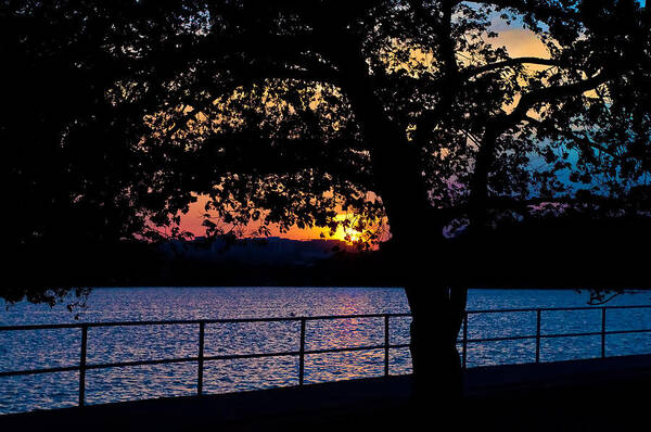 America Art Print featuring the photograph Sunset at Washington's Tidal Basin by Mitchell R Grosky