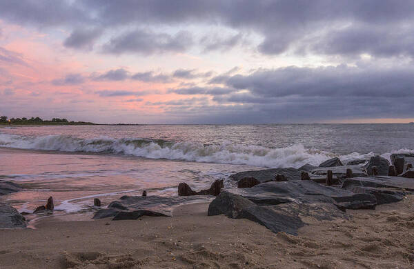 Seascape Art Print featuring the photograph Sunset Beach by Charles Aitken