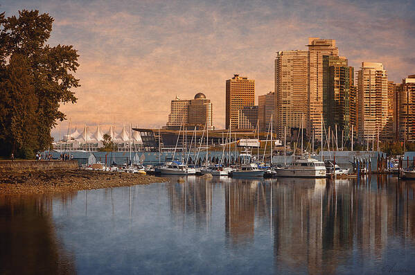 City Art Print featuring the photograph Sunset From Stanley Park - Vancouver by Maria Angelica Maira