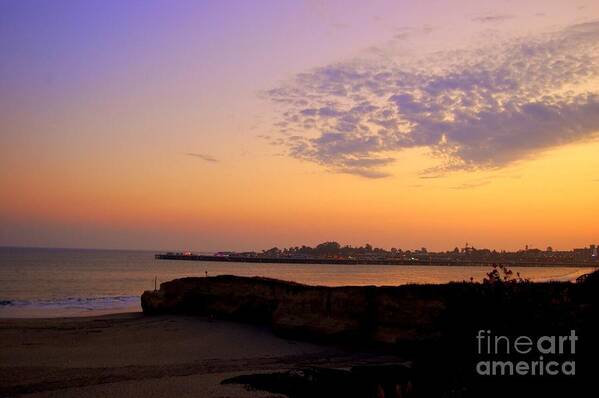Santa Cruz Art Print featuring the photograph Sunset in Santa Cruz California by Garnett Jaeger