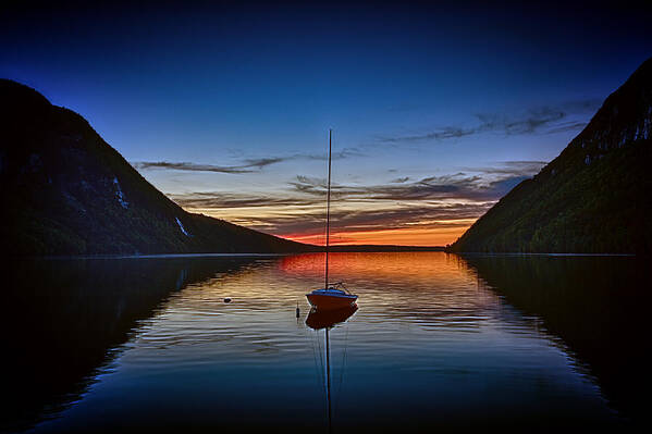 Lake Art Print featuring the photograph Sunset on Lake Willoughby by John Haldane