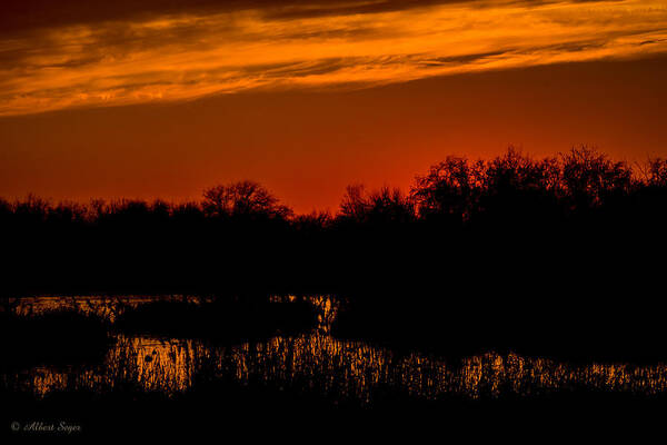 Umatilla Art Print featuring the photograph Sunset on the Refuge - 150218A-197 by Albert Seger