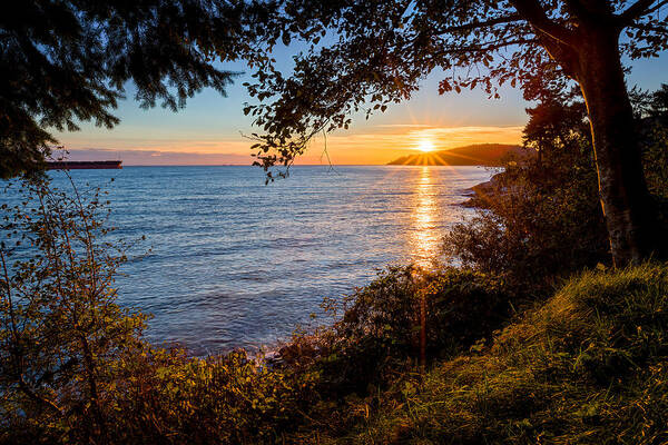 Landscapes Art Print featuring the photograph Sunset over Lighthouse Park by Alexis Birkill