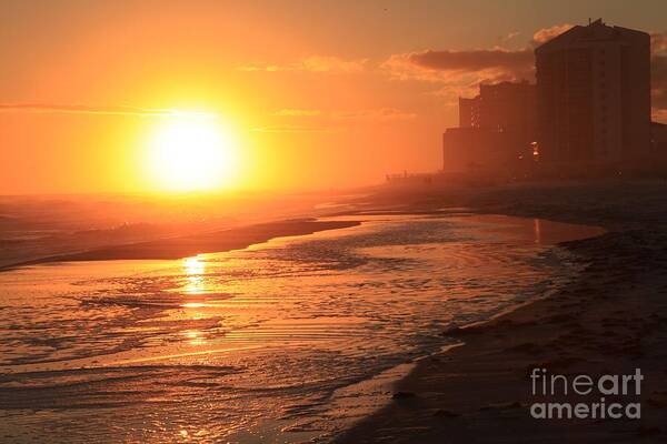 Gulf Islands National Seashore Art Print featuring the photograph Sunset Towers by Adam Jewell