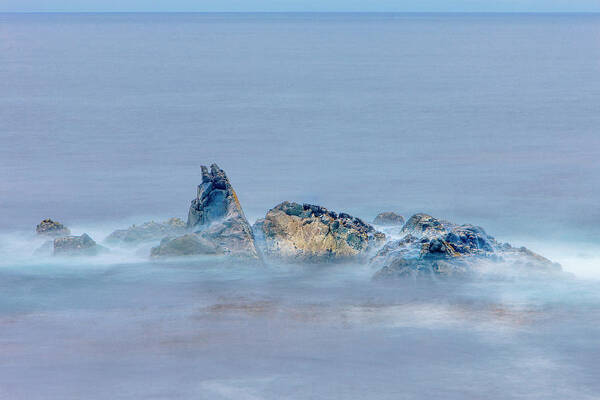 America Art Print featuring the photograph Surf On Rocks Garrapata State Park, Big by Tom Norring