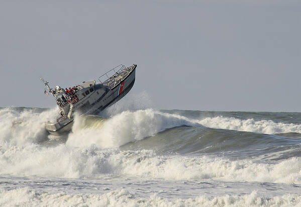 Coast Guard Art Print featuring the photograph Surf Rescue Boat by Bob VonDrachek
