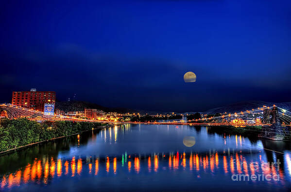 Suspension Bridge Art Print featuring the photograph Suspension bridge by Dan Friend