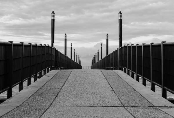 Monochrome Art Print featuring the photograph Symmetry in black and white by AM FineArtPrints