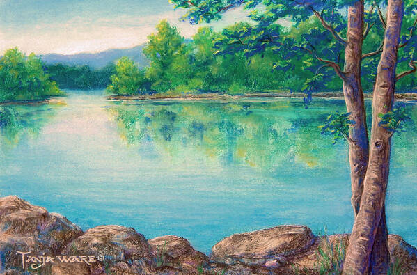 Nature Art Print featuring the painting Tablerock Cove by Tanja Ware