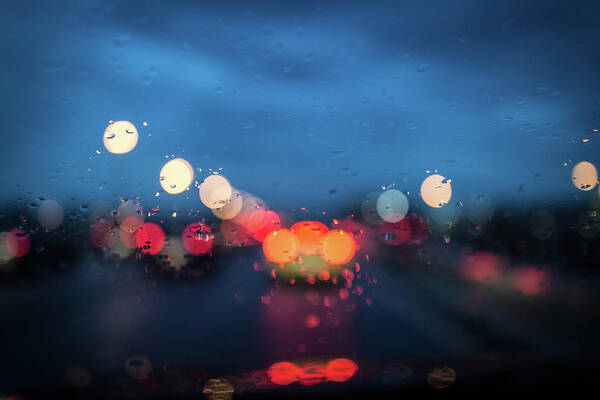 Transparent Art Print featuring the photograph Taillight Bokeh by Emrold