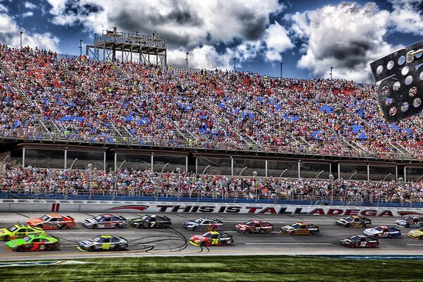 Talladega Superspeedway Art Print featuring the photograph Talladega Superspeedway in Alabama by Mountain Dreams