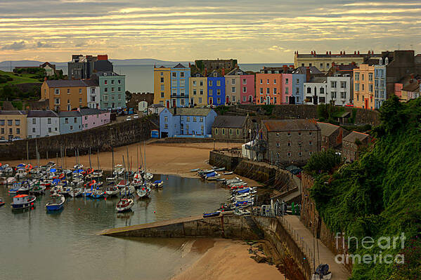 Tenby Art Print featuring the photograph Tenby Harbour in the Morning by Jeremy Hayden