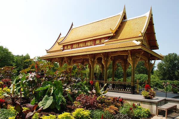 Olbrich Gardens Art Print featuring the photograph Thai Pavilion by Janice Adomeit