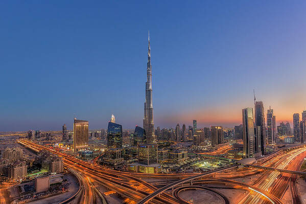 Skyline Art Print featuring the photograph The Amazing Burj Khalifah by Mohammad Rustam