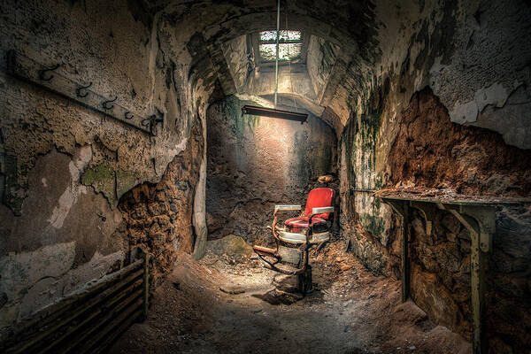 Barber Art Print featuring the photograph The Barber's Chair -The Demon Barber by Gary Heller