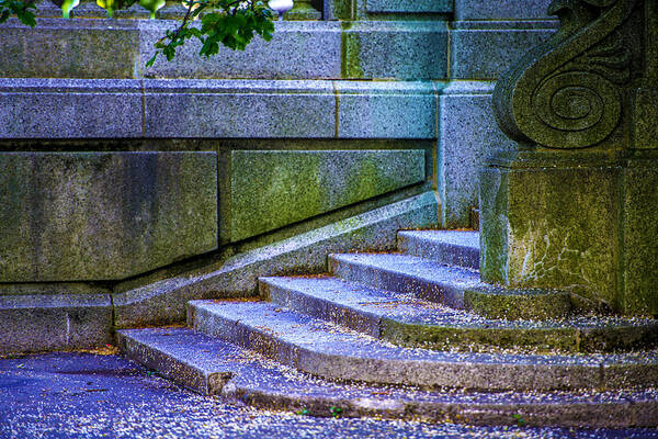  Art Print featuring the photograph The Blue Stairs by Raymond Kunst