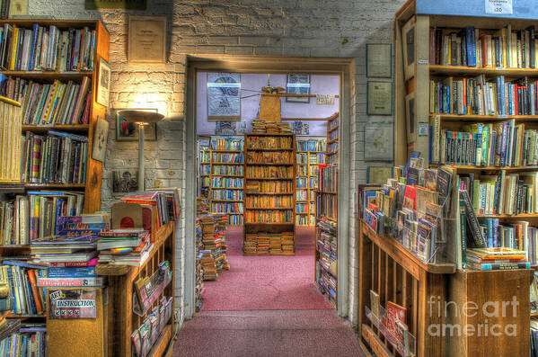 Hdr Art Print featuring the photograph The Bookstore by Mathias 