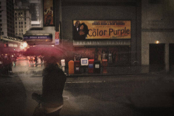 Rain Art Print featuring the digital art The Color Purple by Linda Unger